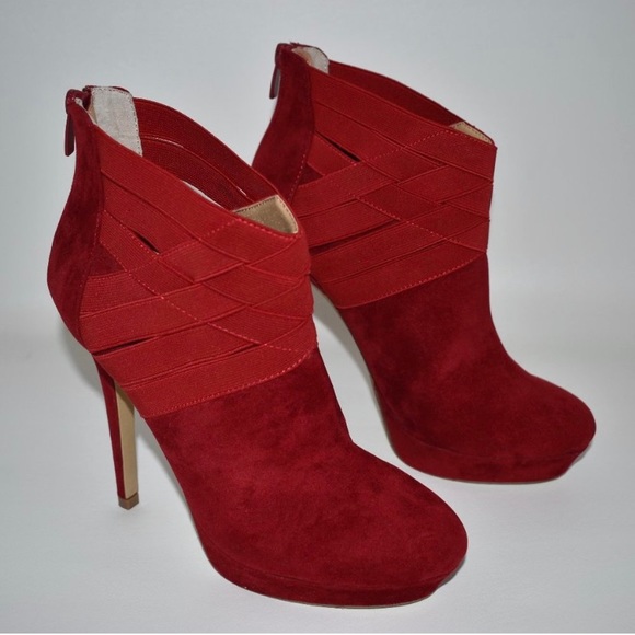 ♥️ VICTORIA’S SECRET COLIN STUART RED ANKLE BOOTS ♥️ NEW — SIZE 9 - Picture 3 of 17